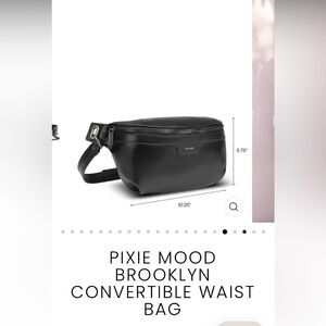 Pixie Mood Black Vegan Leather Belt Bag